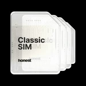 Stack of 4 Classic SIMs