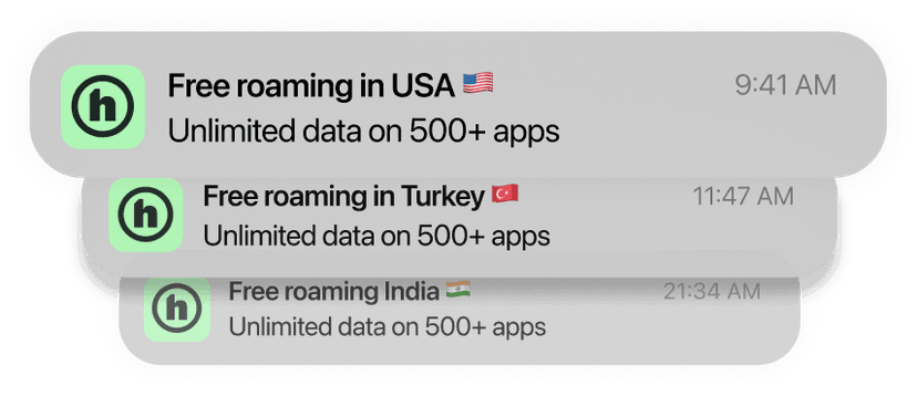 Free roaming notifications
